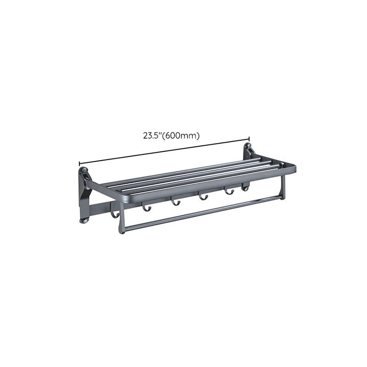 Lisslune | Matt gray bathroom accessory set bathroom shelf/towel holder & paper holder included