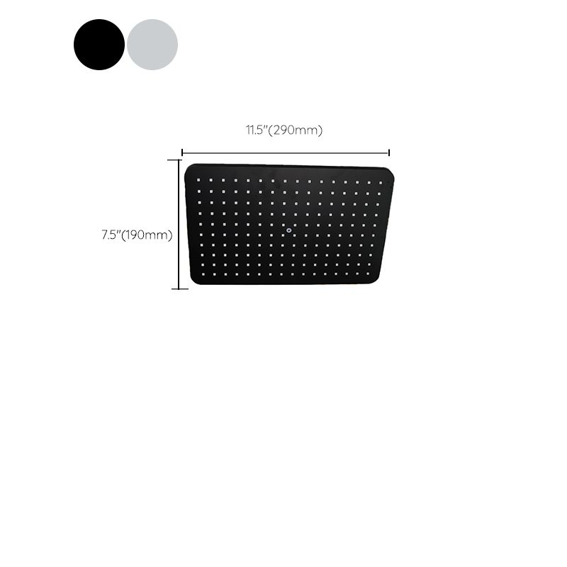 Lisslune | Modern rectangular shower head combo standard spray pattern with hand shower