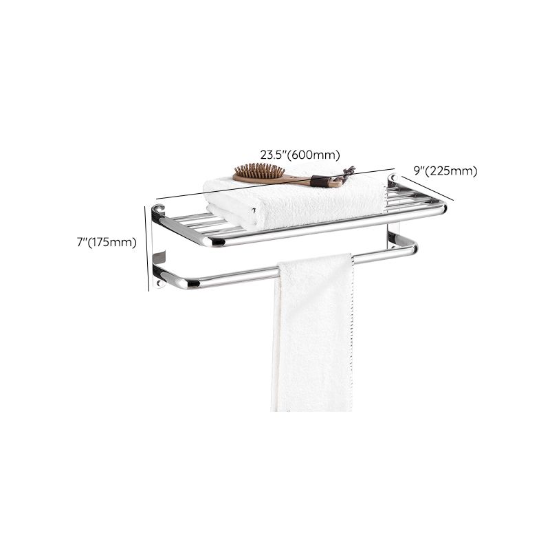 Lisslune | Modern Bathroom Set with Bathroom Shelf/Towel Bar Polished Chrome Bathroom Accessory Set