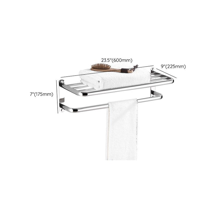 Lisslune | Modern Bathroom Set with Bathroom Shelf/Towel Bar Polished Chrome Bathroom Accessory Set