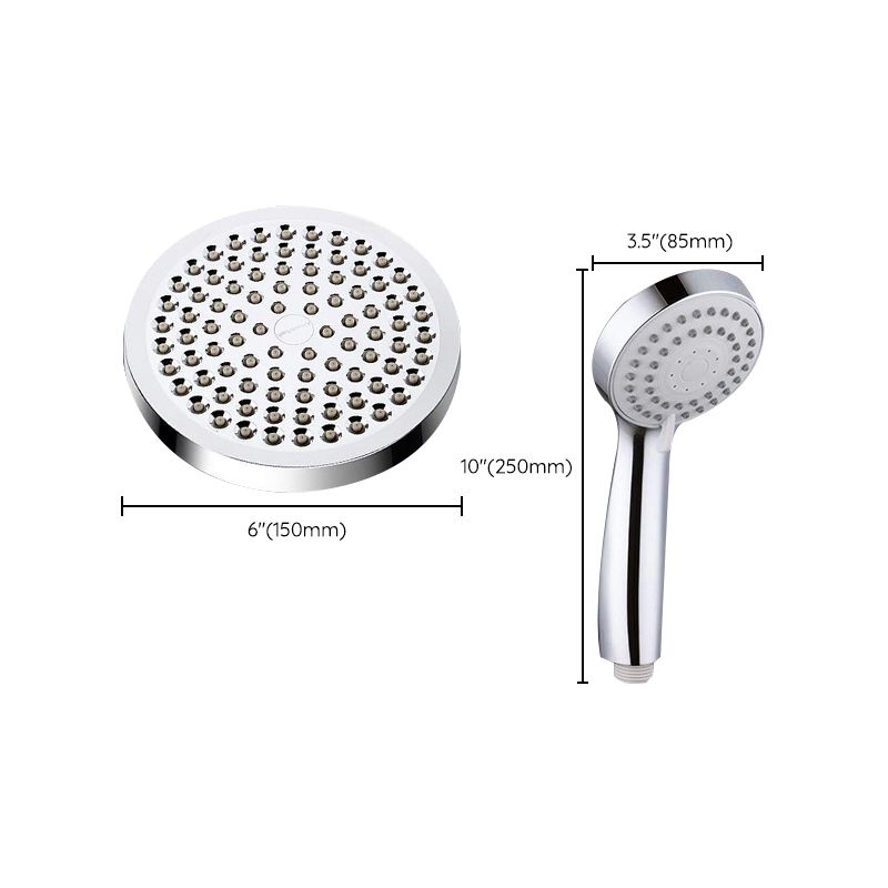 Lisslune | Modern Dual Shower Head Square High Arc Shower Head Combination in Silver