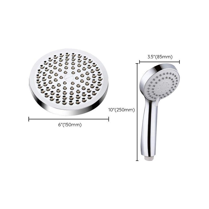 Lisslune | Modern Dual Shower Head Square High Arc Shower Head Combination in Silver