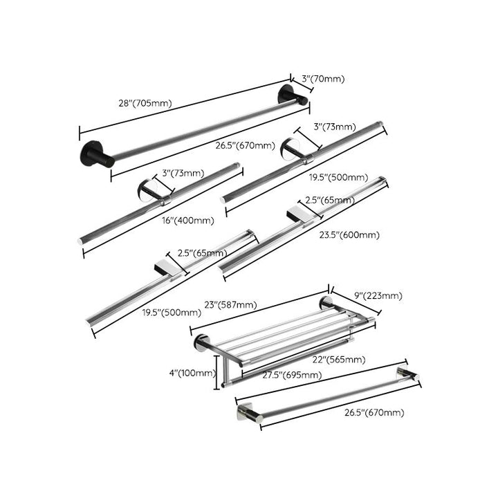 Lisslune | Modern Bathroom Accessories As a Single Piece or as a Set made of Plastic and Metal