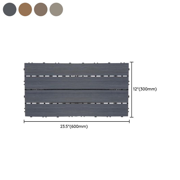 Lisslune | Modern Floor Tiles Outdoor Waterproof Rectangular Wood Decking