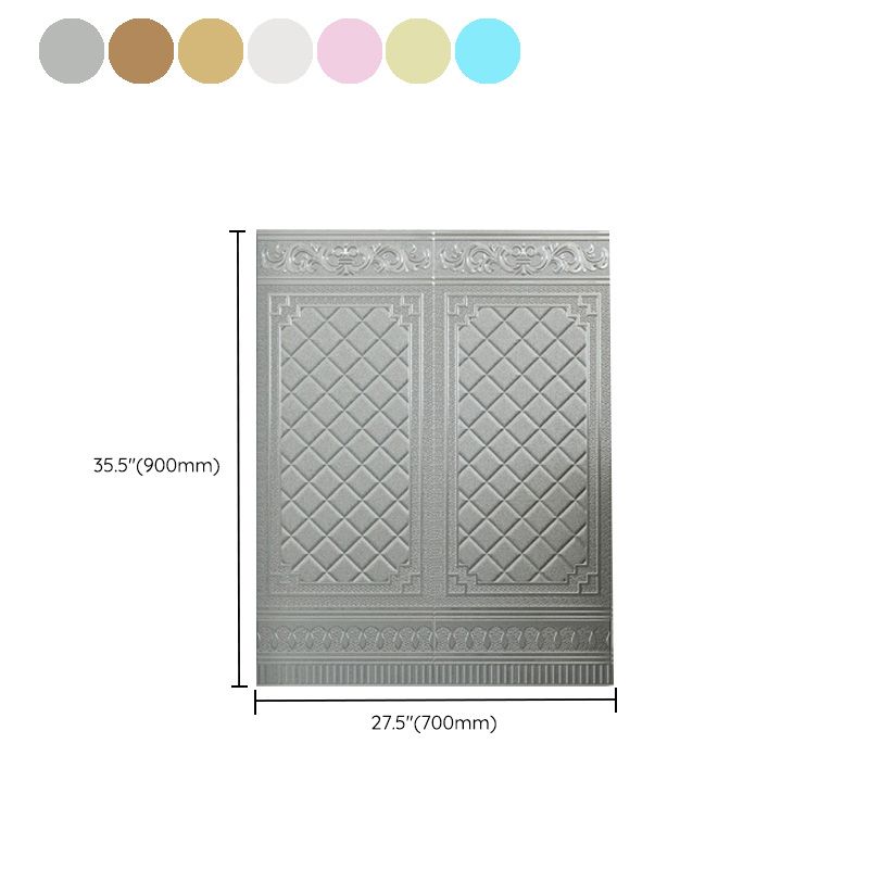 Lisslune | Glam Style Wall Cladding Living Room Peel and Stick 3D Embossed Waterproof Wall Cladding