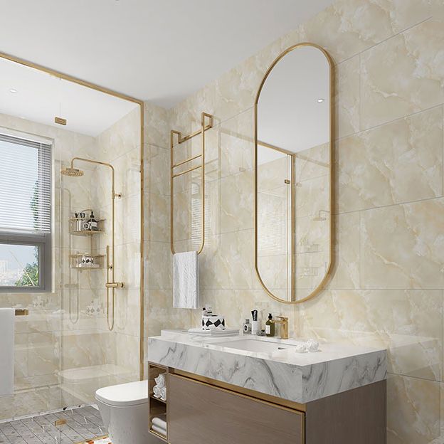 Lisslune | 12" x 24" marbling single plate waterproof backsplash wall tile for bathroom