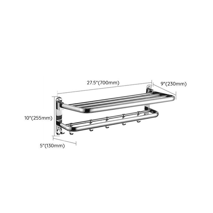 Lisslune | Modern Stainless Steel Towel Bar Bathroom Shelf Bathroom Accessories Set