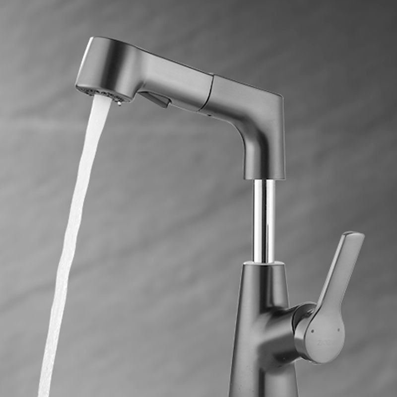 Lisslune | Swivel Spout Basin Tap Brass Bathroom Low Arc Lift Tap