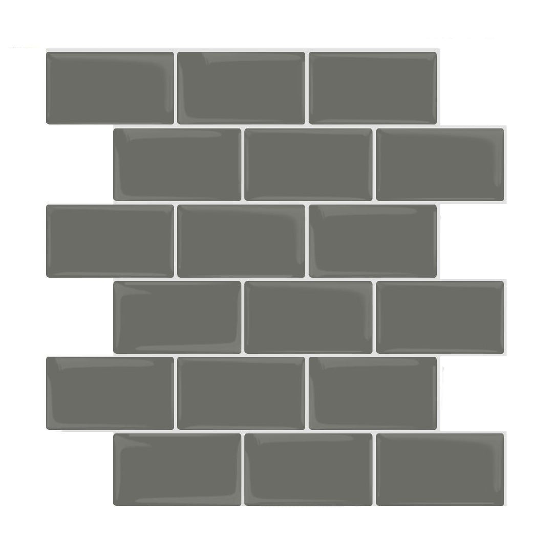 Lisslune | Peel and Stick Tiles Rectangular Stain Resistant PVC Subway Peel and Stick Tiles for the Kitchen