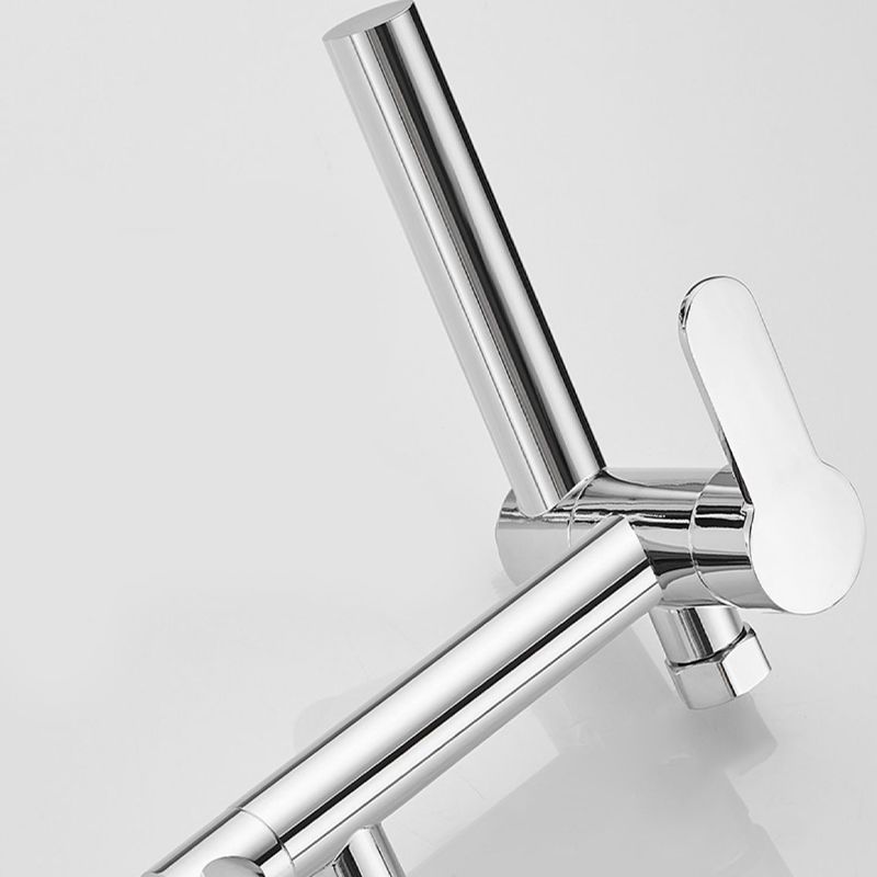 Lisslune | Wall-mounted metal swivel bathtub filler with single lever handle