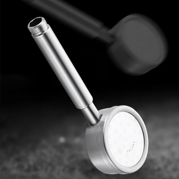 Lisslune | Classic Shower Head Round Metal Handheld Shower Head in Silver