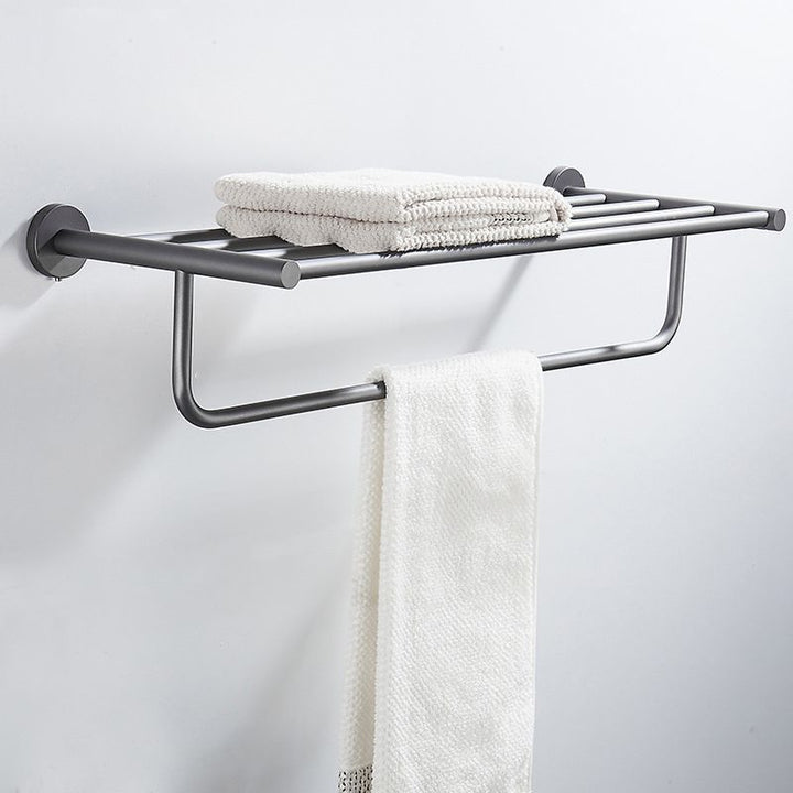 Lisslune | Traditional Gray Brass Bathroom Hardware Set Towel Bar Bathroom Hardware Set