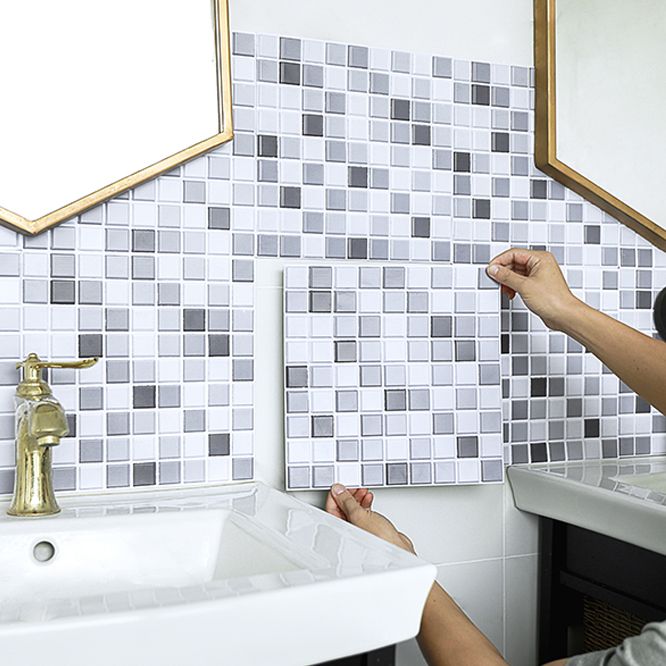 Lisslune | PVC Peel & Stick Mosaic Tile Square Shape Mosaic Tiles Wallpaper