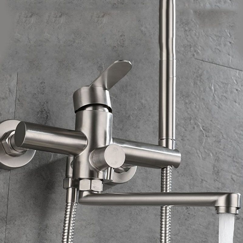 Lisslune | Bathroom Bathtub Faucet Lever Handheld Shower Bathtub Faucet