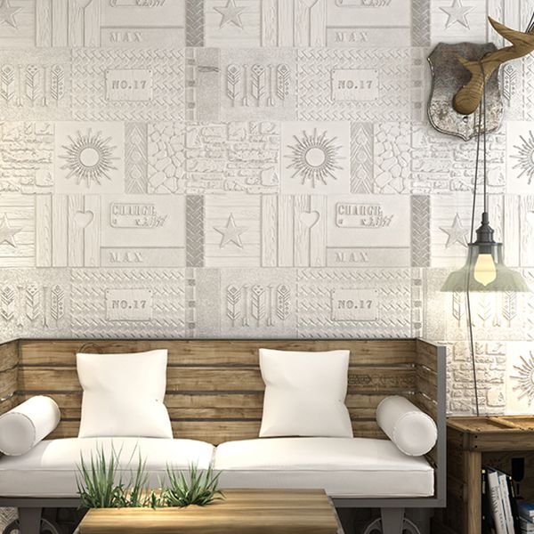 Lisslune | Peel and Stick Wall Ceiling 3D Embossed Wall Covering with Waterproof