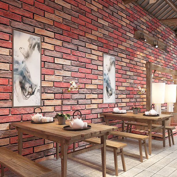 Lisslune | Industrial Wall Plank Brick Pattern Bathroom and Living Room Wall Panels