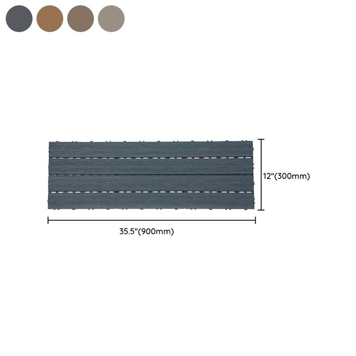 Lisslune | Modern Floor Tiles Outdoor Waterproof Rectangular Wood Decking