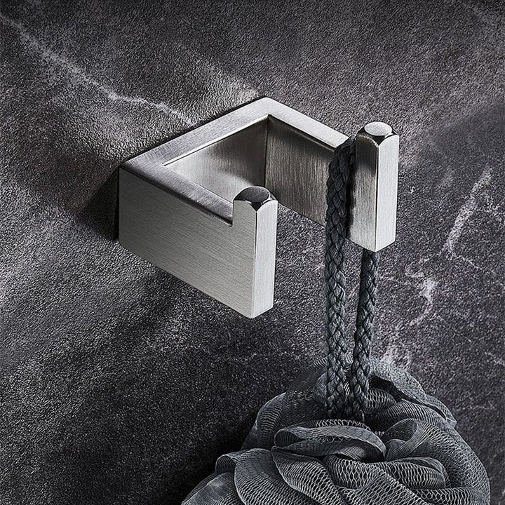 Lisslune | Stainless Steel Bathroom Set 4-piece Modern Style Simple Bathroom Accessory Set