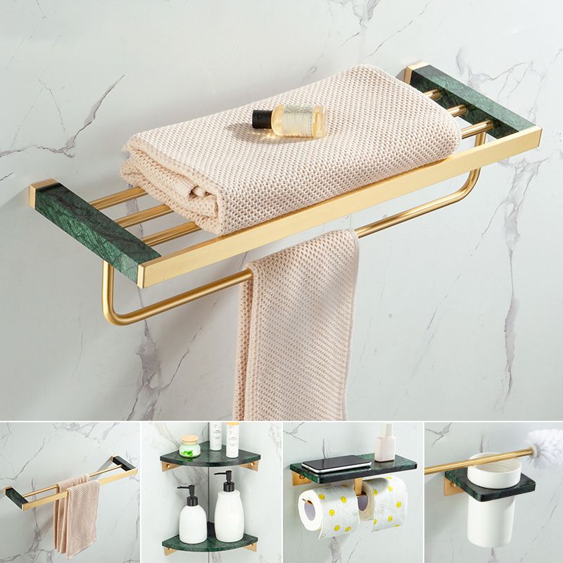 Lisslune | Brass Bathroom Accessory Set Marble Bathroom Accessory Set for Home