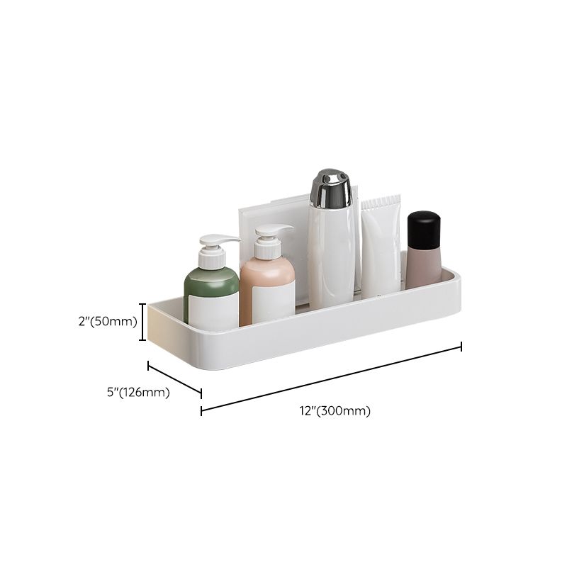 Lisslune | Contemporary Bathroom Accessory Set Metal Bathroom Shelf in White