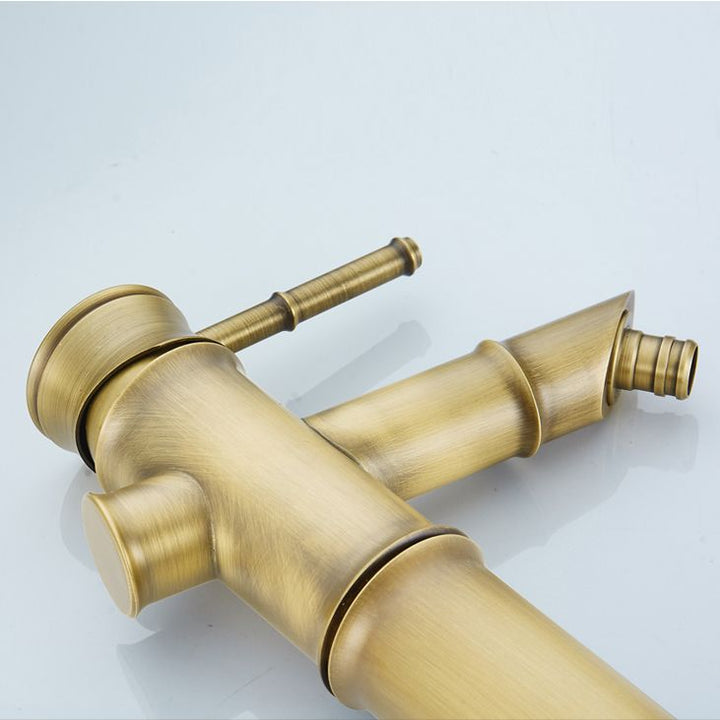 Lisslune | Farmhouse Vessel Sink Faucet Copper 1-Handle Low Arc Vessel Faucet for Bathroom