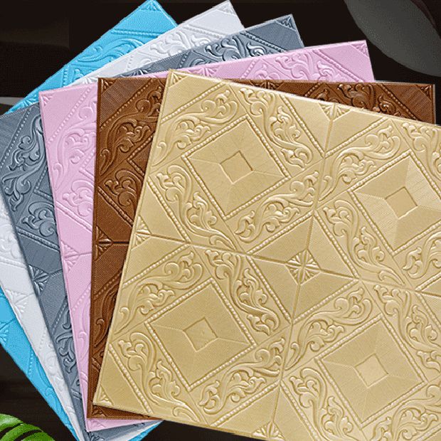 Lisslune | Modern Tin Backsplash Cover Three-Dimensional Printing Wall Ceiling Panel
