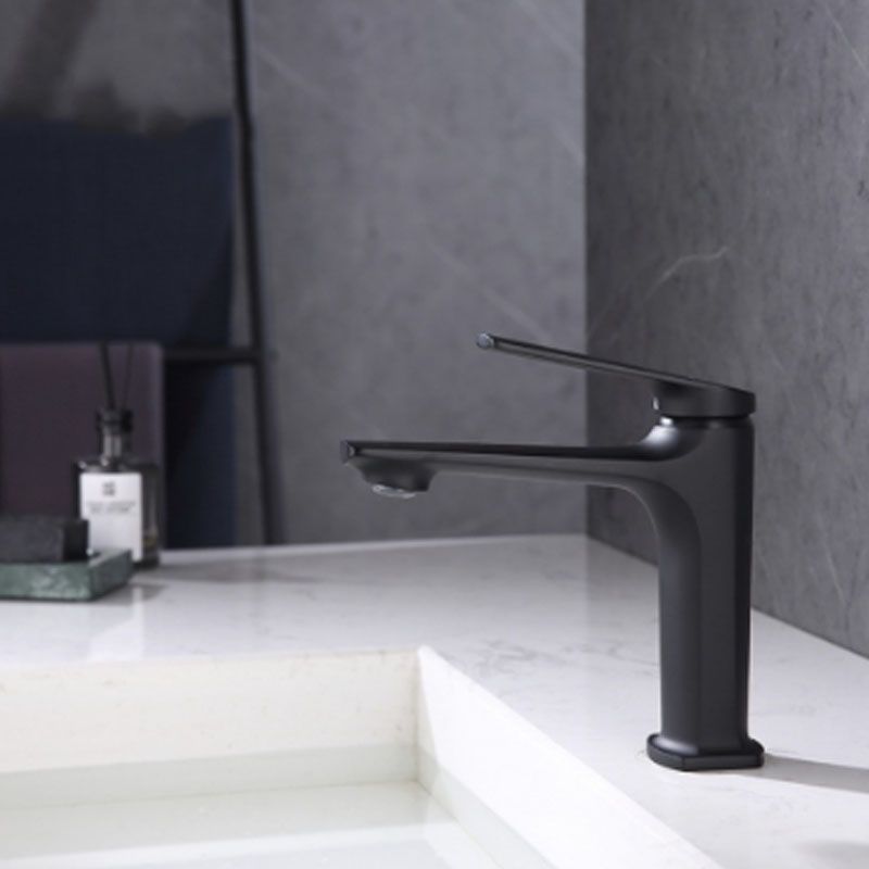 Lisslune | Modern Container Faucet Brass Lever Handles Low Arc Sink Bathroom Faucet