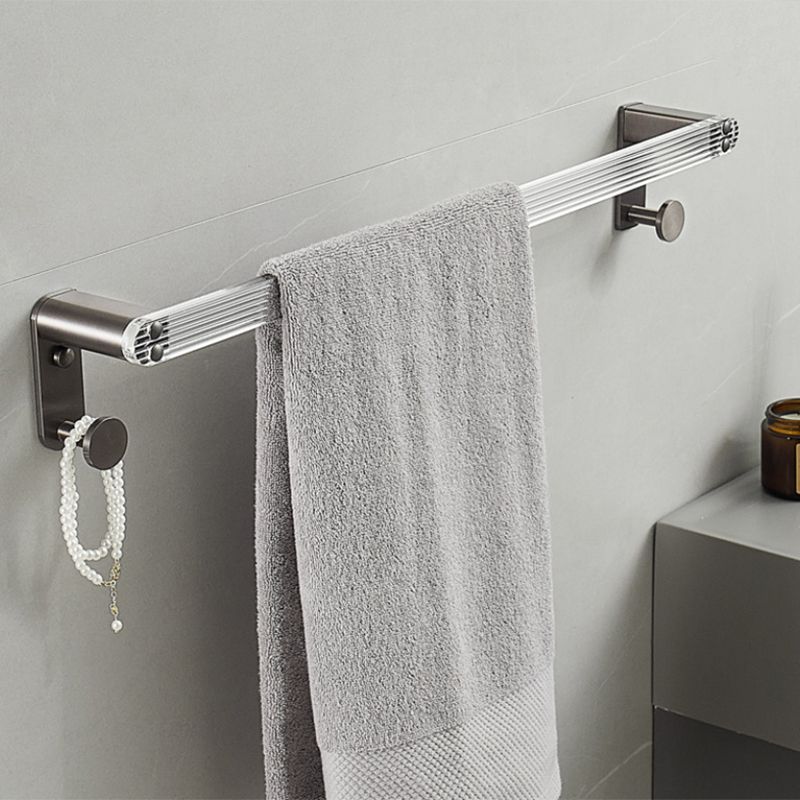 Lisslune | Modern Bathroom Set Gray Towel Rack Bathroom Shelf Bathroom Accessories Set