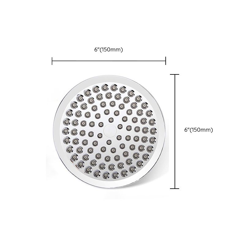 Lisslune | Contemporary Shower Combination Double Shower Head Chrome Wall Mount Round Shower Head