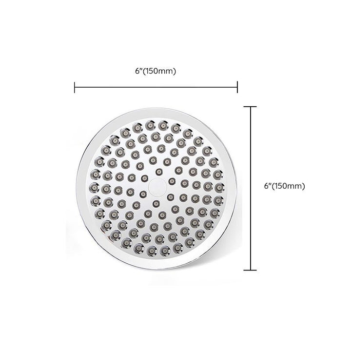 Lisslune | Contemporary Shower Combination Double Shower Head Chrome Wall Mount Round Shower Head