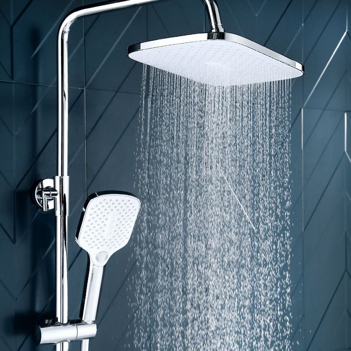 Lisslune | Modern Bathroom Standard Shower Head Rainfall Square Ceiling Mounted Shower Head