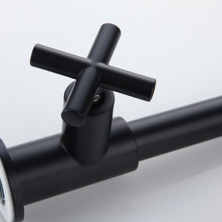 Lisslune | Widely used wall-mounted bathroom sink faucet cross handle low arch faucet