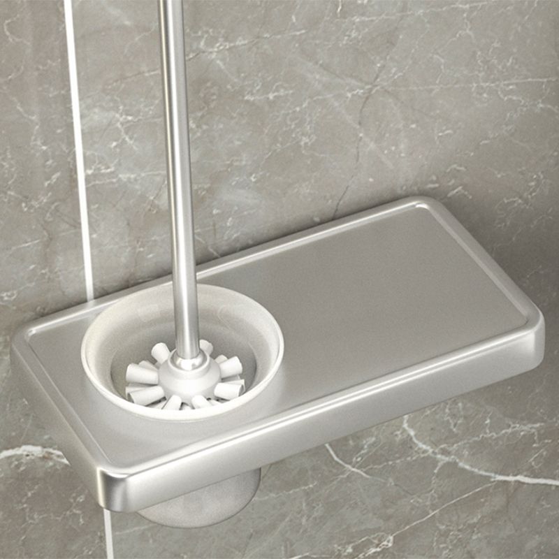 Lisslune | Modern Bath Accessory Set Silver Bathroom Shelf Towel Holder Bathroom Accessory Kit