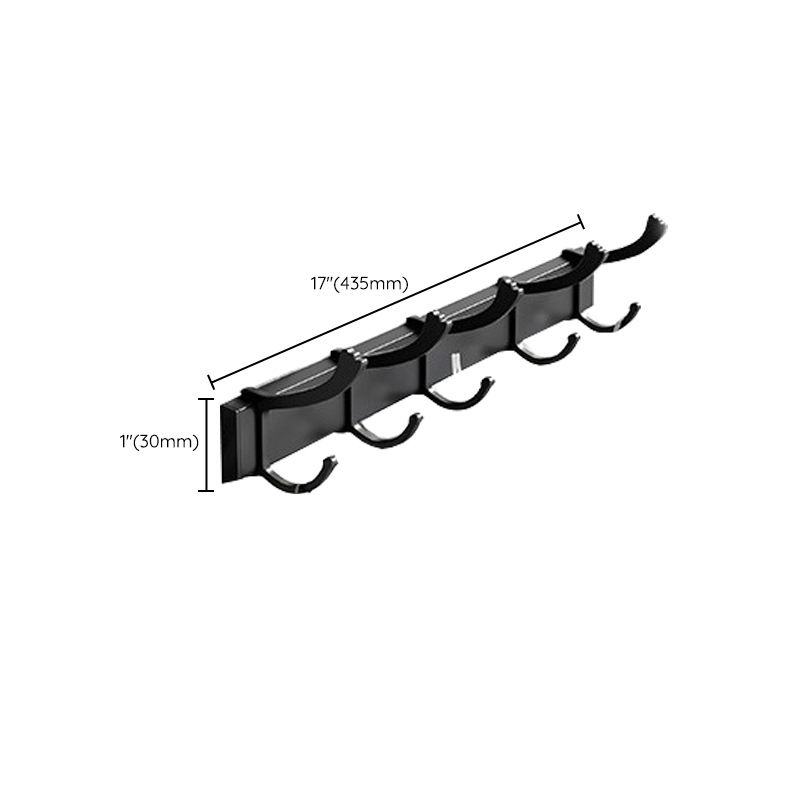 Lisslune | Modern Aluminum Bathroom Accessory Set Matte Black Bathroom Shelf/Towel Holder/Paper Holder