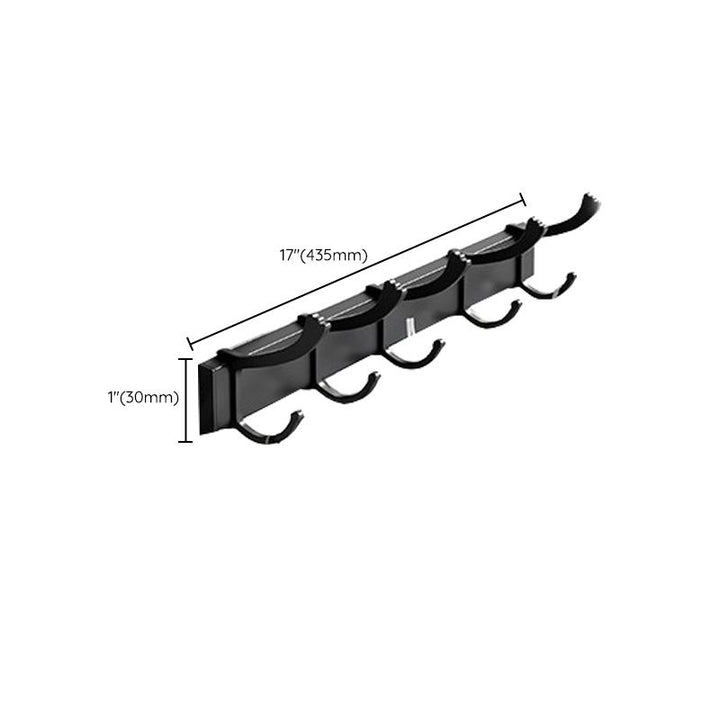 Lisslune | Modern Aluminum Bathroom Accessory Set Matte Black Bathroom Shelf/Towel Holder/Paper Holder