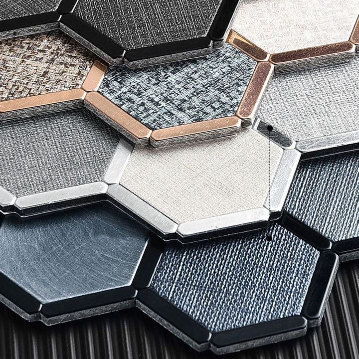 Lisslune | Mosaic Tile Wallpaper Hexagonal Shape Peel and Stick Backsplash