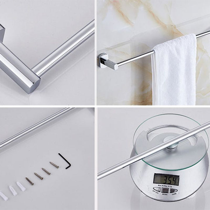 Lisslune | Modern Bathroom Accessory Set Stainless Steel Bathroom Rack Towel Holder Bathroom Accessory Set
