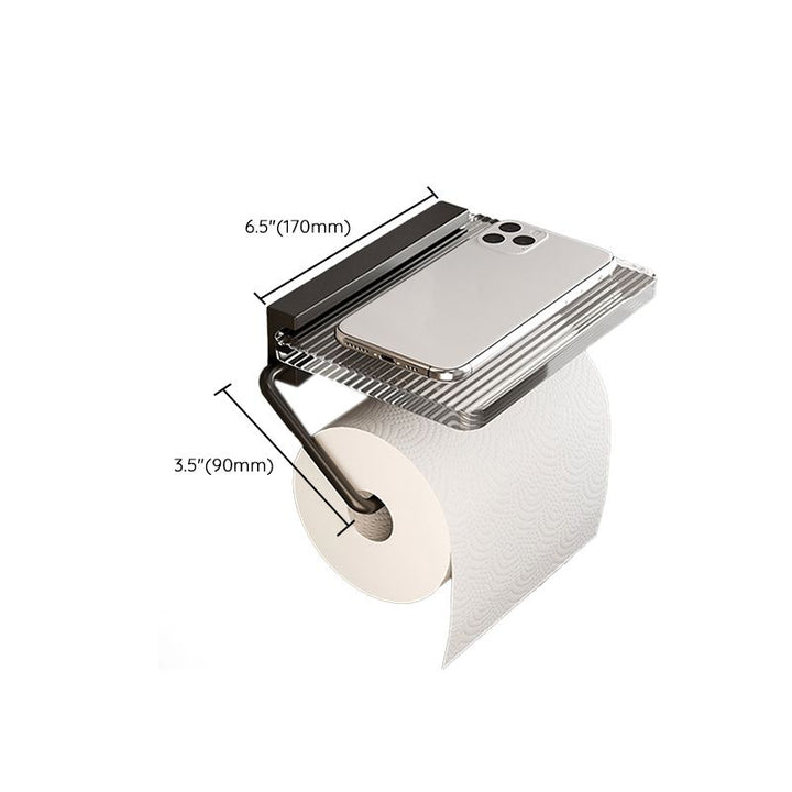 Lisslune | Black Bathroom Set Metallic & Acrylic Bathroom Accessories Set made of Stainless Steel Aluminium