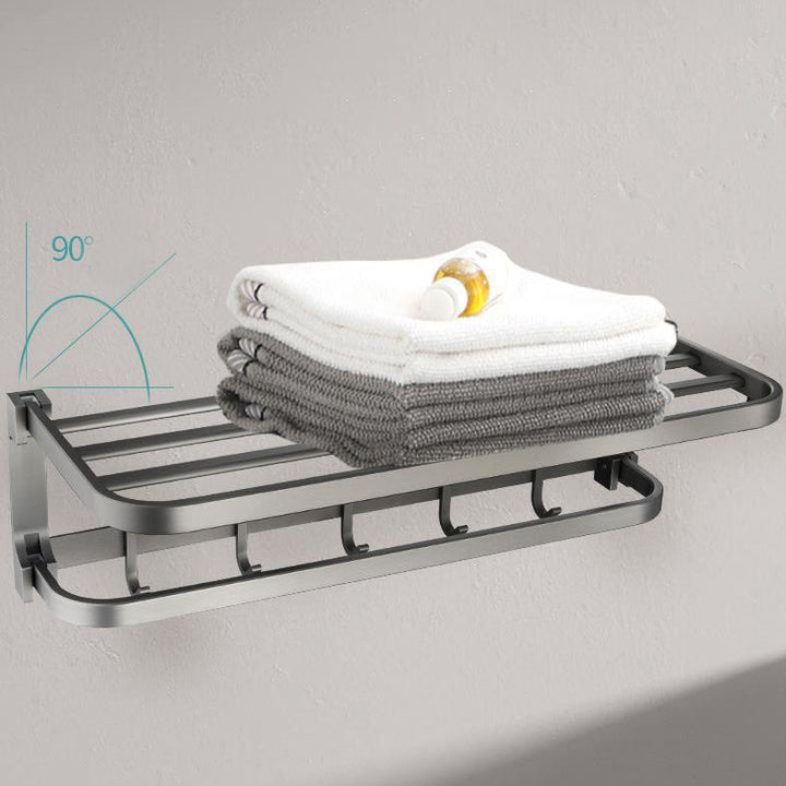 Lisslune | Contemporary Metal 6-Piece Bathroom Accessory Set with Bathroom Shelf