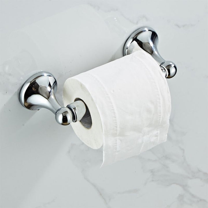 Lisslune | Metal Bathroom Set Traditional Style Chrome Bathroom Accessories Set