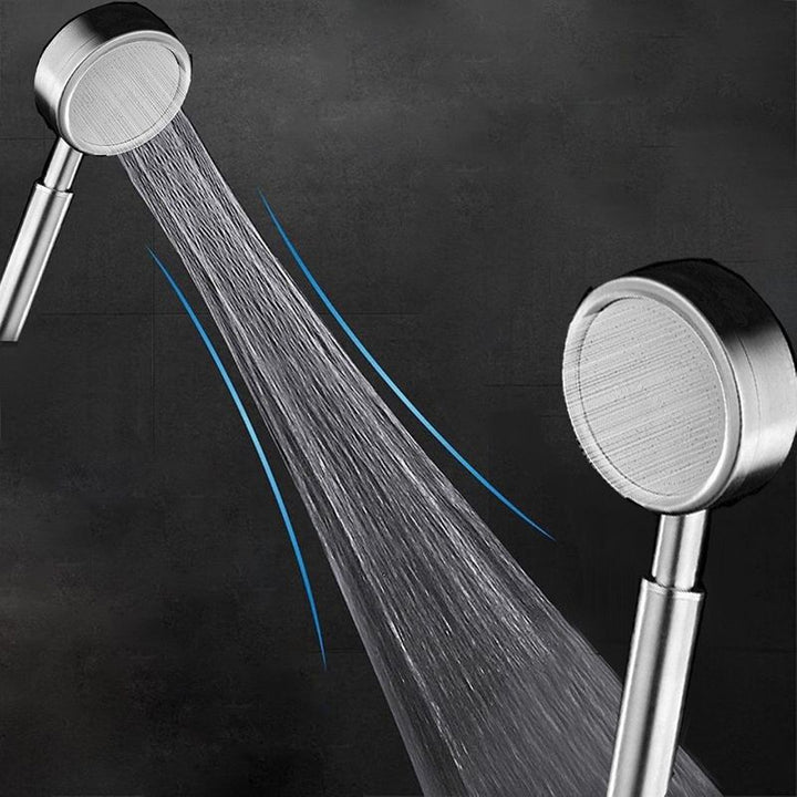 Lisslune | Modern Shower Head Stainless Steel Round Metal Handheld Shower Head