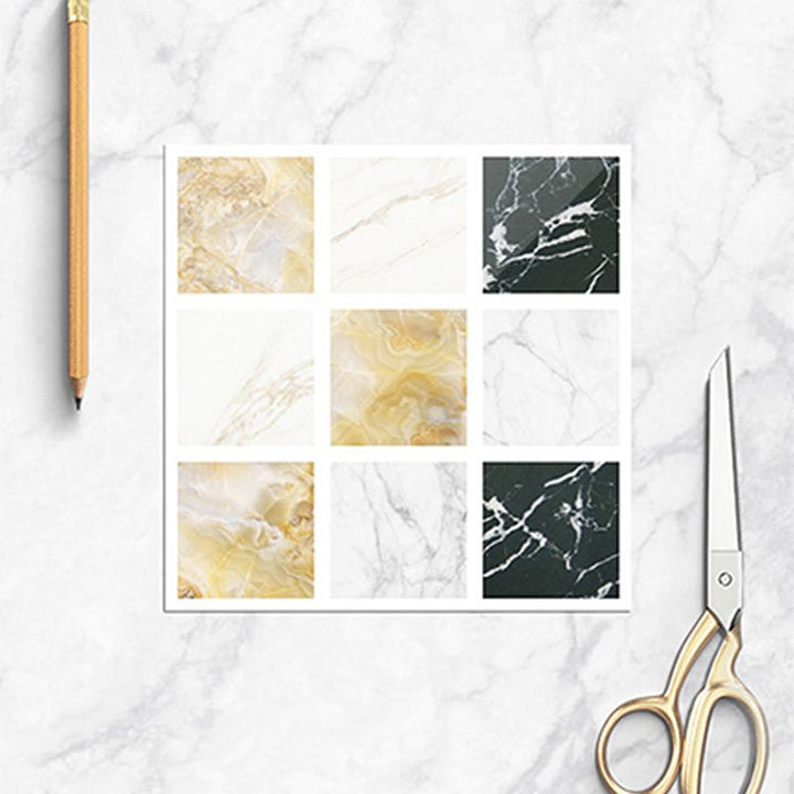 Lisslune | PVC Square Peel & Stick Mosaic Tile Multicolored Backsplash & Wall Tile
