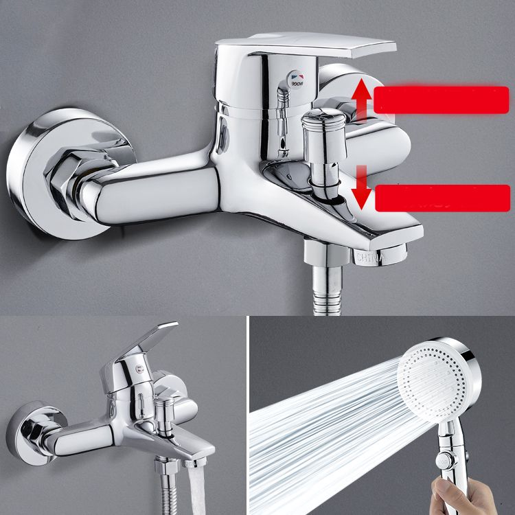 Lisslune | Contemporary Wall Mounted Bathroom Faucet Lever Handles 2-Hole Faucet Brass Faucet