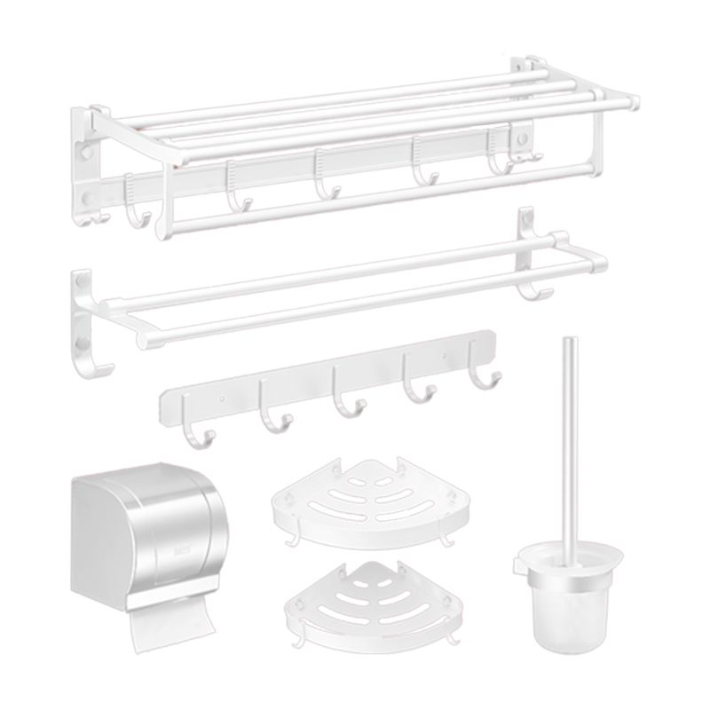 Lisslune | Modern Bathroom Accessories Hardware Set White Metal Bathroom Accessories Kit