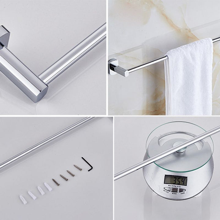 Lisslune | Contemporary Bathroom Accessories Hardware Set in Silver Metal