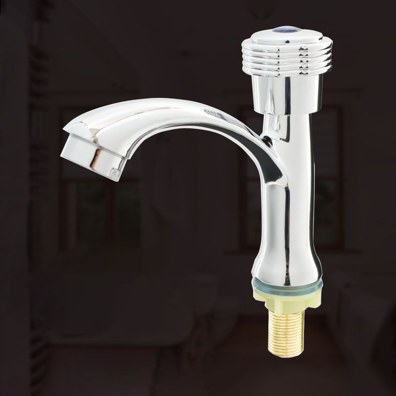 Lisslune | Modern Bathroom Faucet Chrome Button Handle with Water Hose Sink Faucet