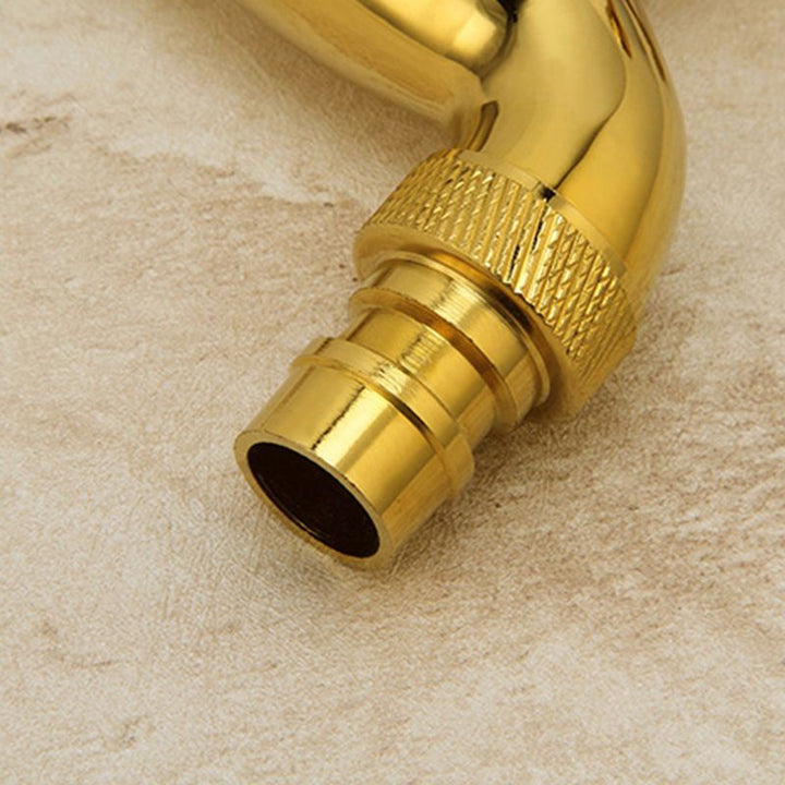 Lisslune | Glam Wall-mounted Bathroom Faucet Cross Handle Low Arc Round Sink Faucet