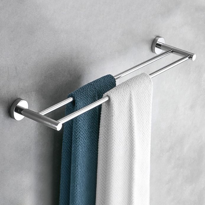 Lisslune | Polished Chrome Modern Bathroom Accessories Set with Towel Bar/Paper Holder