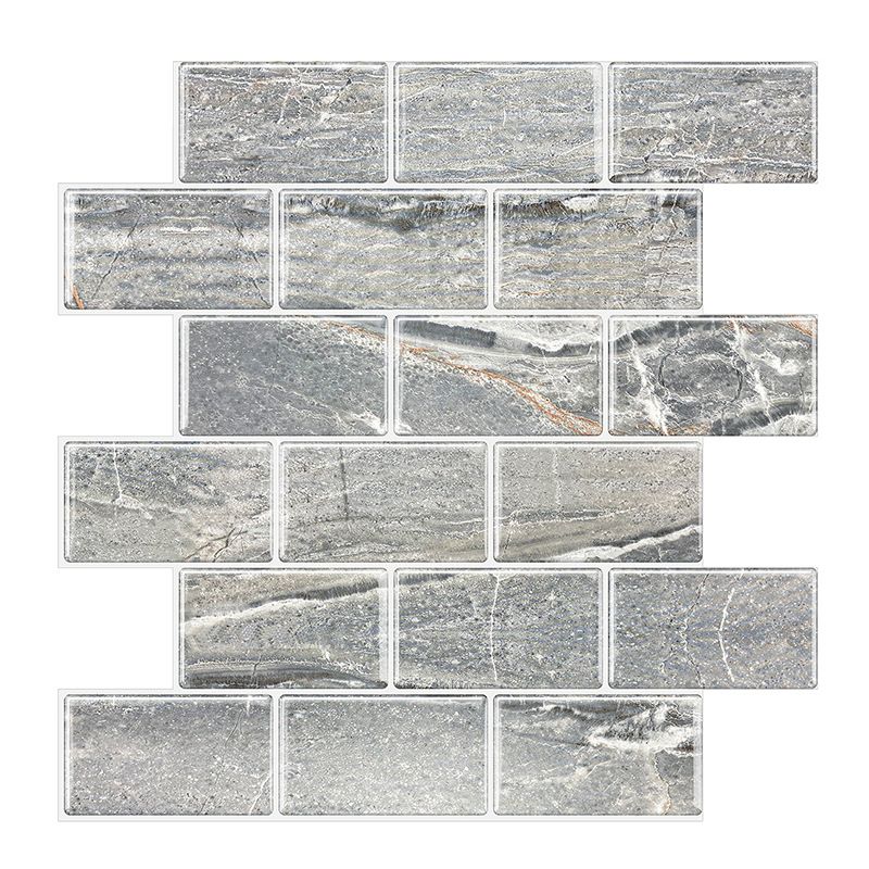 Lisslune | Peel and Stick Tiles Subway Rectangle Waterproof PVC Tile-Peel & Stick for the Kitchen 10-Pack