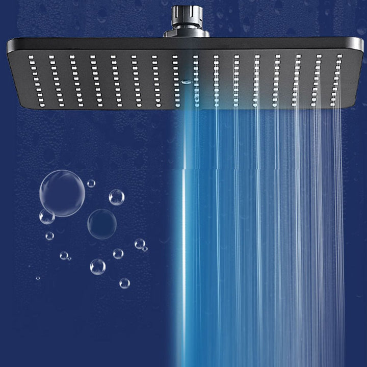 Lisslune | Modern rectangular shower head combo standard spray pattern with hand shower